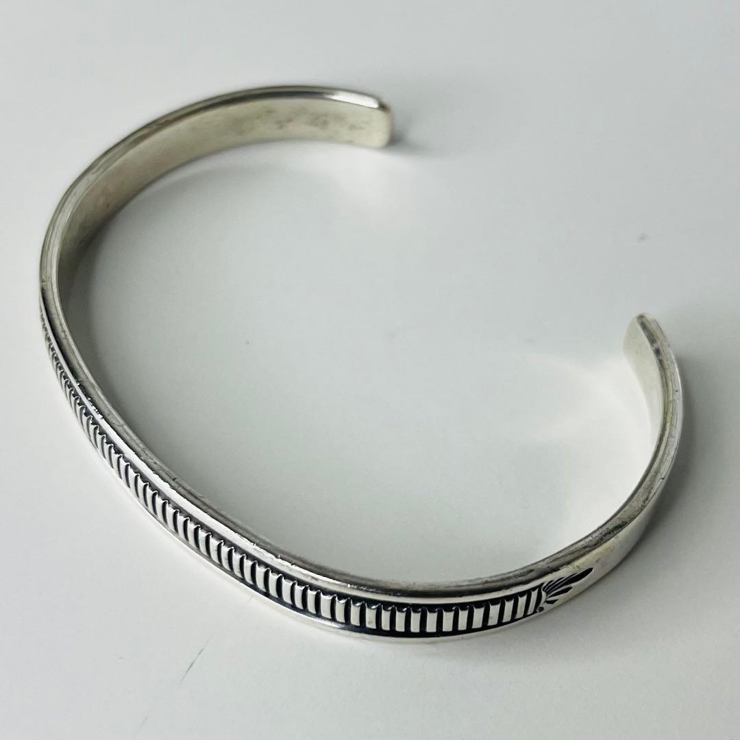 Navajoナバホ族Bruce MorganバングルブレスレットSterling
