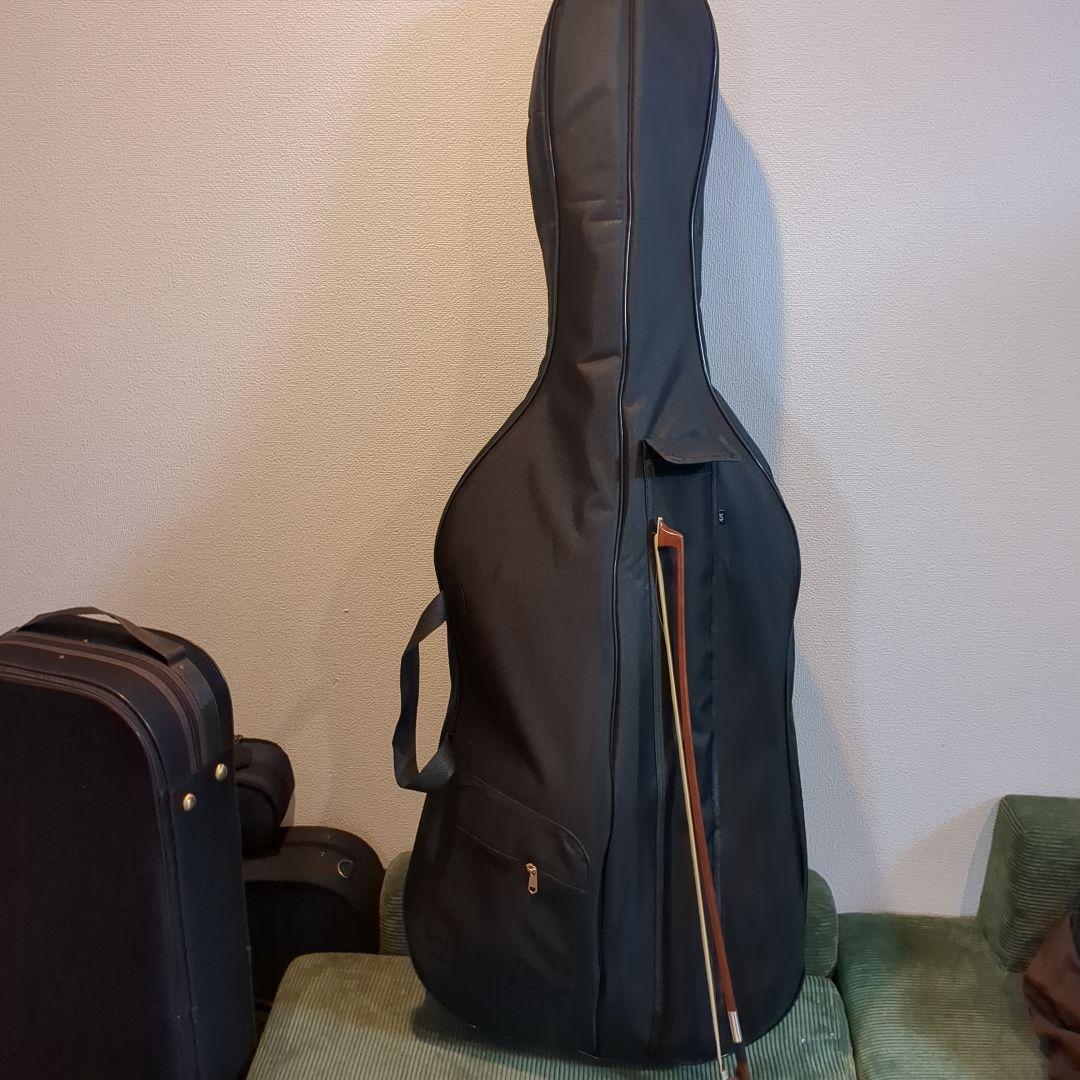 チェロ 　メーカー詳細不明　弓新品　4/4