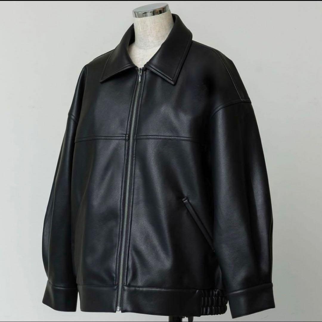 ※タク※【未使用品】crewre フェイクレザージップブルゾン サイズ2