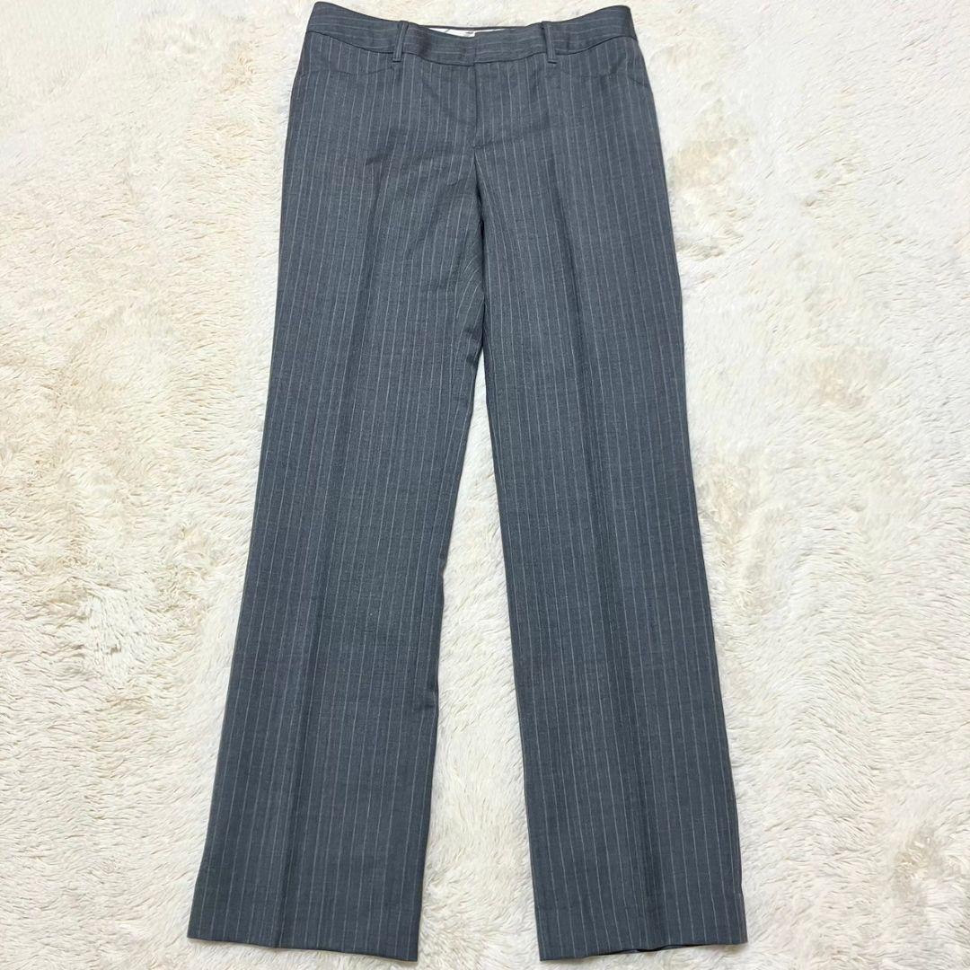 ★極美品★NEWYORKER パンツスーツセットアップ ストライプ モヘヤ 7号