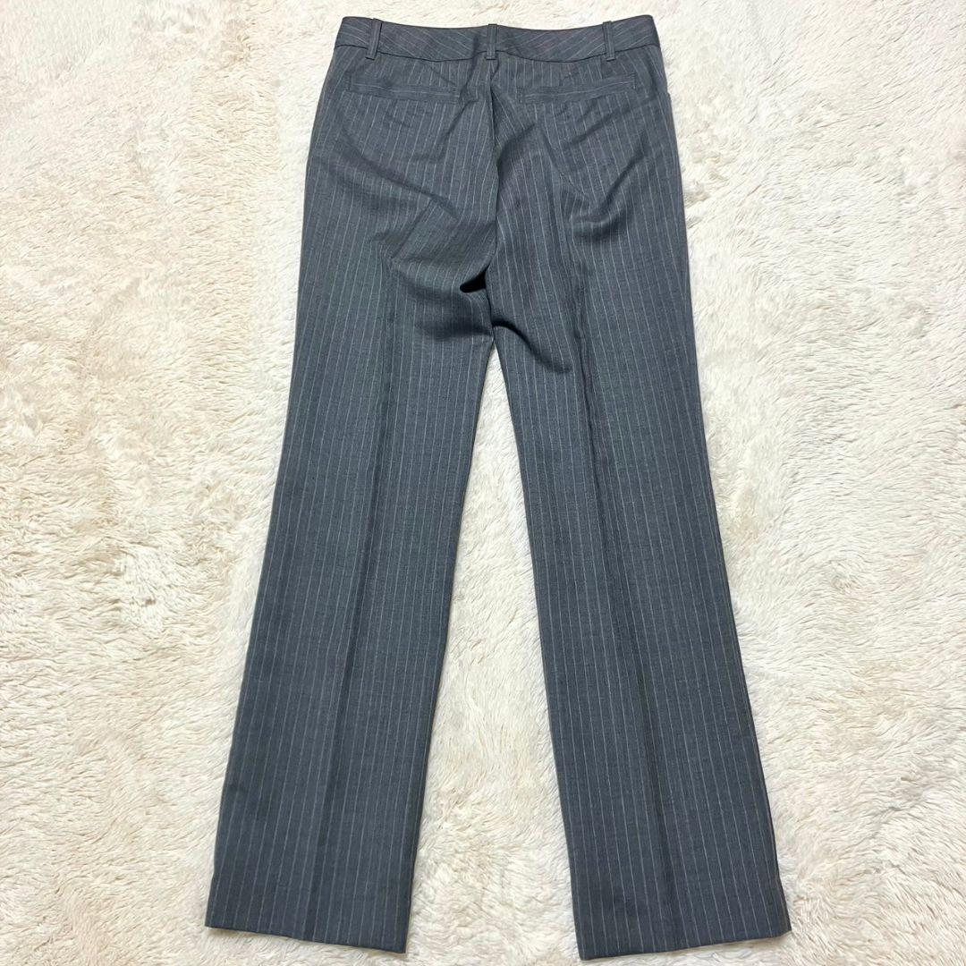 ★極美品★NEWYORKER パンツスーツセットアップ ストライプ モヘヤ 7号