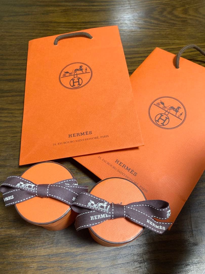 HERMES ツイリー2本組　マハラジャの装身具　赤ピンク系