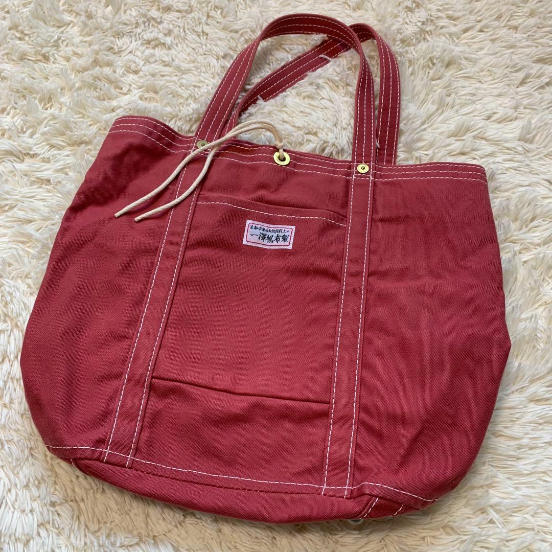 【廃盤品】美品　赤タグ 一澤帆布製 トートバッグ 大容量