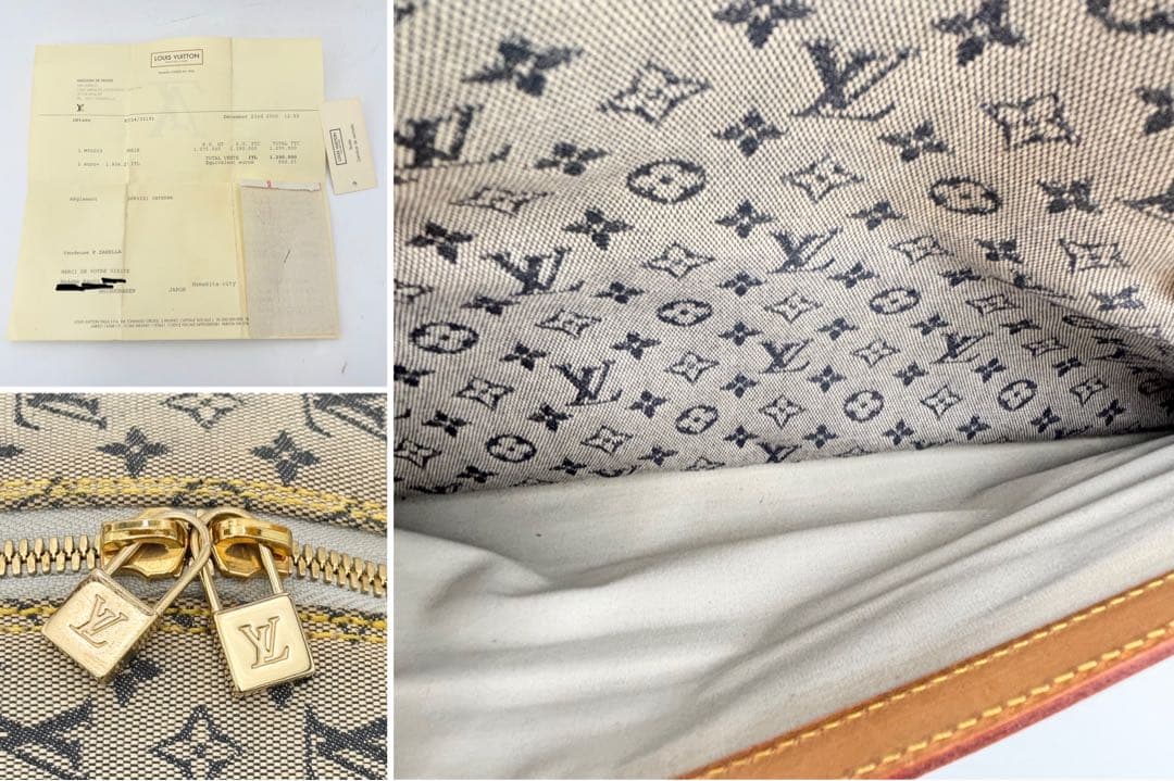 LOUIS VUITTON ルイヴィトン モノグラムミニ マリー ブルー