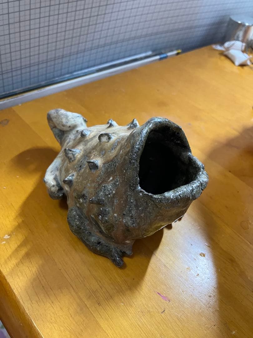 外池素之　怪獣　花瓶　陶磁器