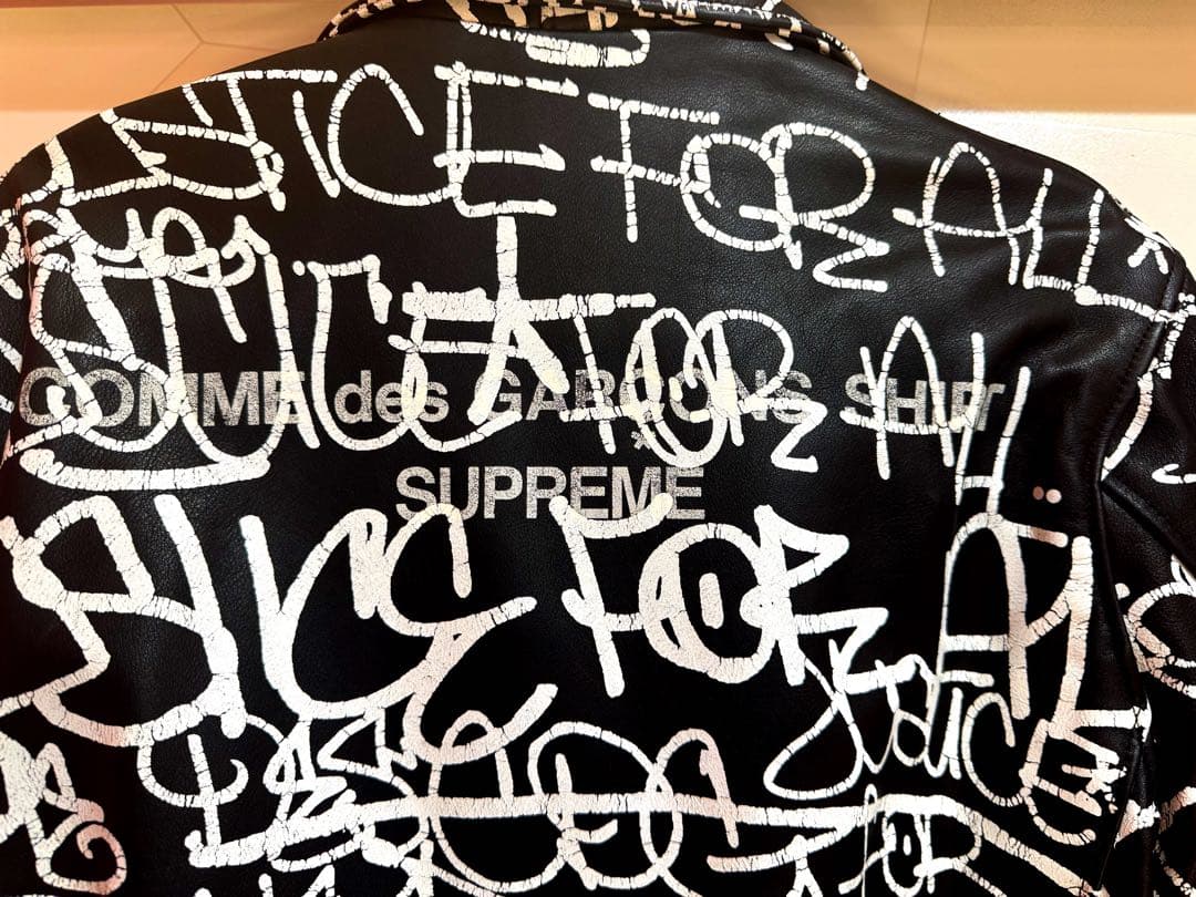 K*n様 【美品】 supreme ギャルソン schott コラボ ライダース