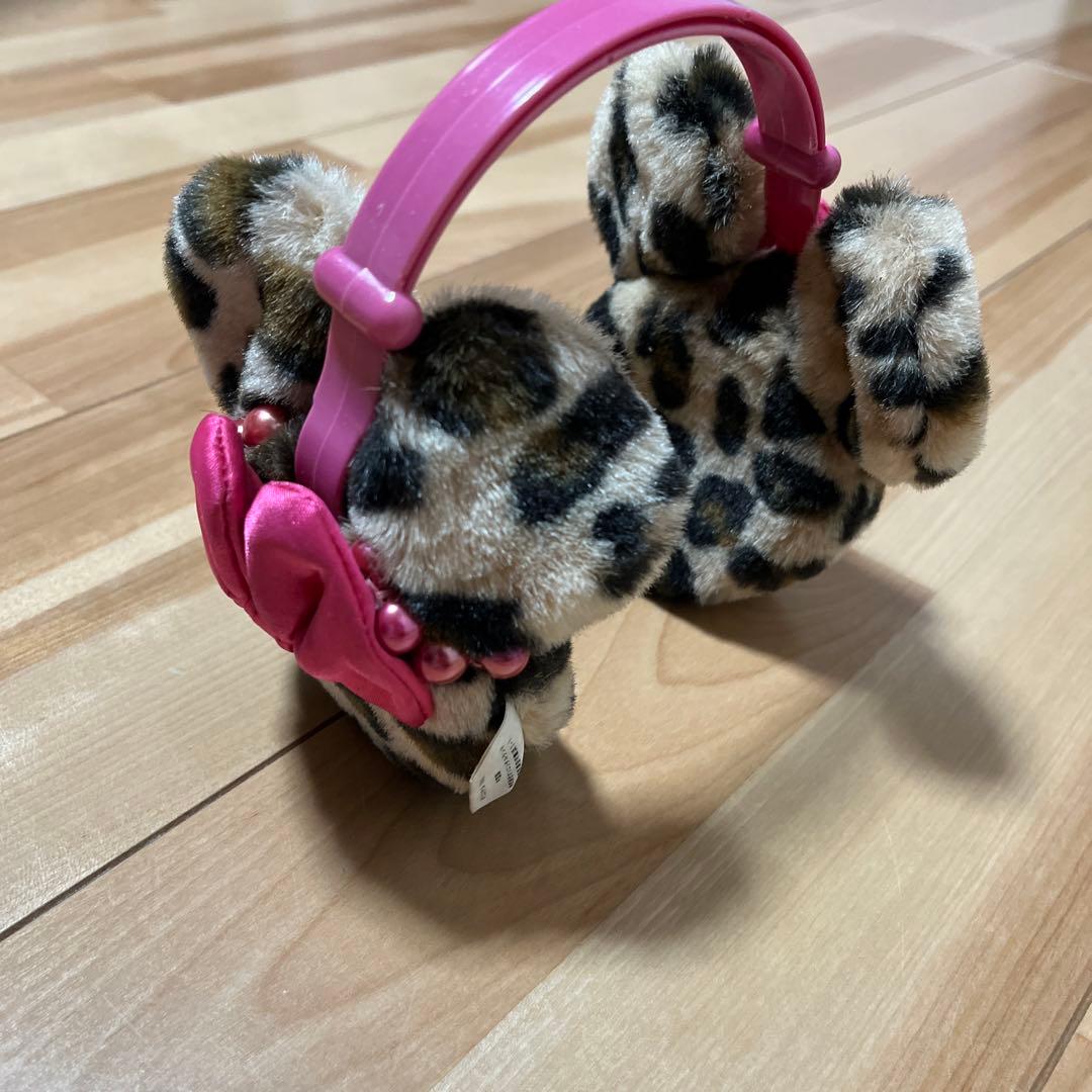 ディズニー　ミニー　豹柄　イヤーマフ