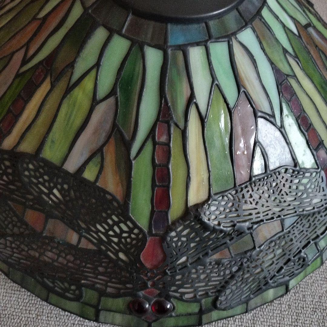 ステンドグラスライト　アンティーク　レトロ　昭和 ランプ ドラゴンフライデザイン