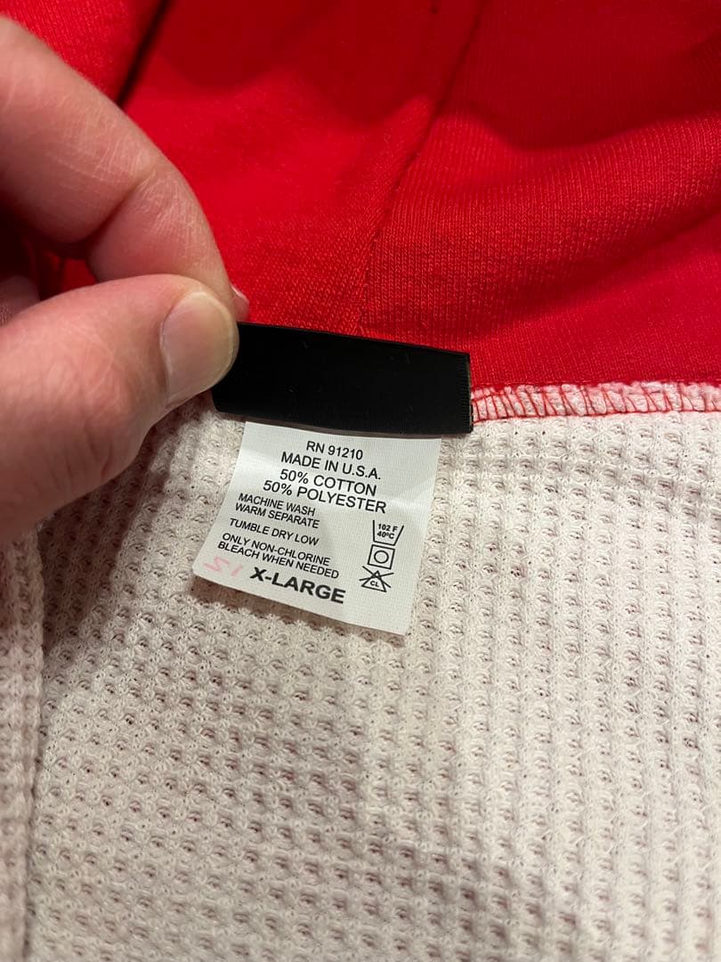 CAMBER 裏サーマルダブルフェイスジップパーカー XL 赤 レッド USA製