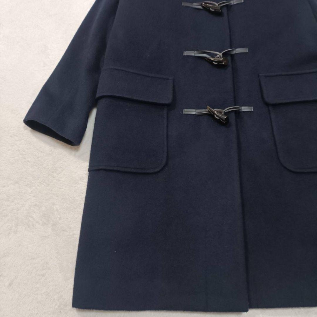 【美品】セオリーリュクス 毛100% ダッフルコート ネイビー ダウンライナー付