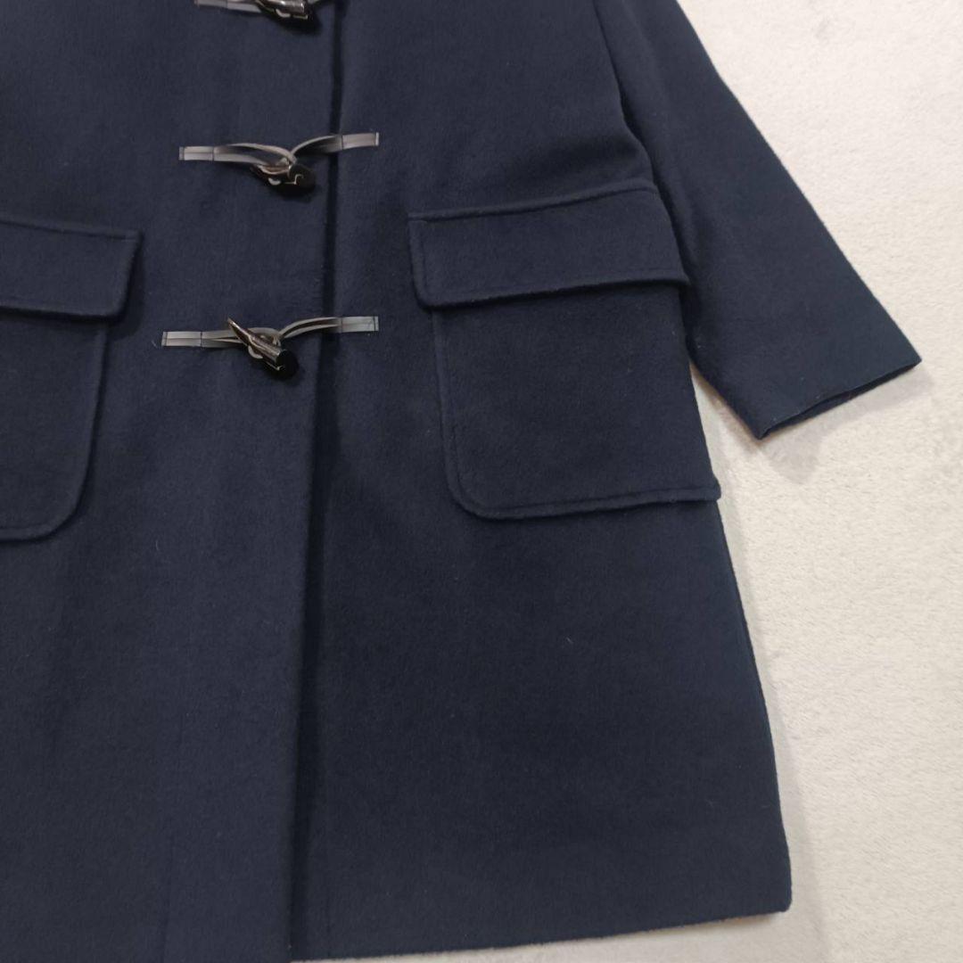 【美品】セオリーリュクス 毛100% ダッフルコート ネイビー ダウンライナー付
