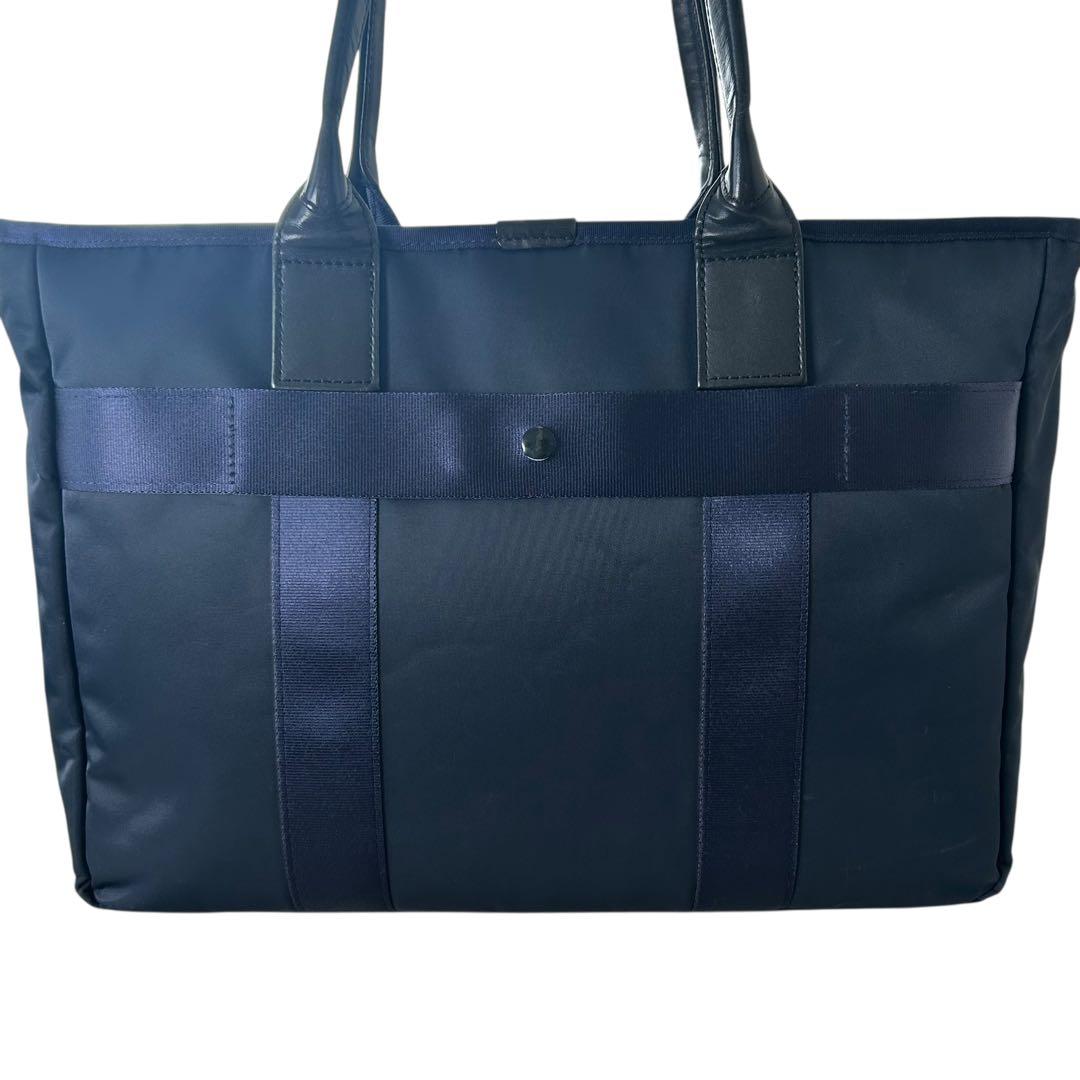 【良品】 ポーター タイム トートバッグ a4 肩掛け ビジネスバッグ ネイビー