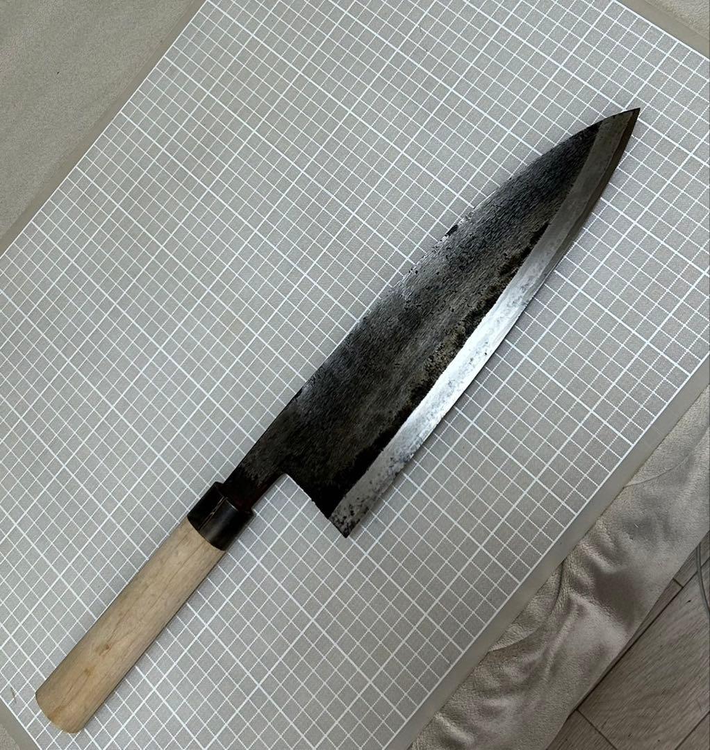 黒打ち 特大 大出刃庖丁 堺 菊秀 別打 刃渡31cm 鞘付