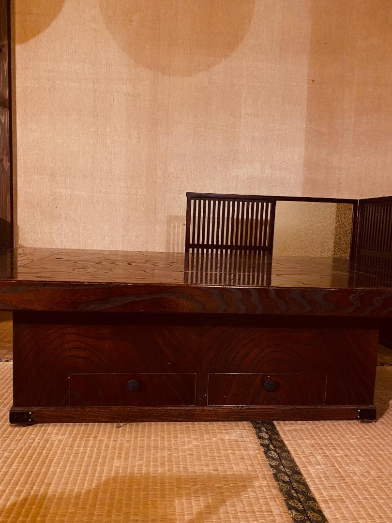 欅の長火鉢座卓　※引き出し付き！　※配送は関東圏までとさせていただきます。