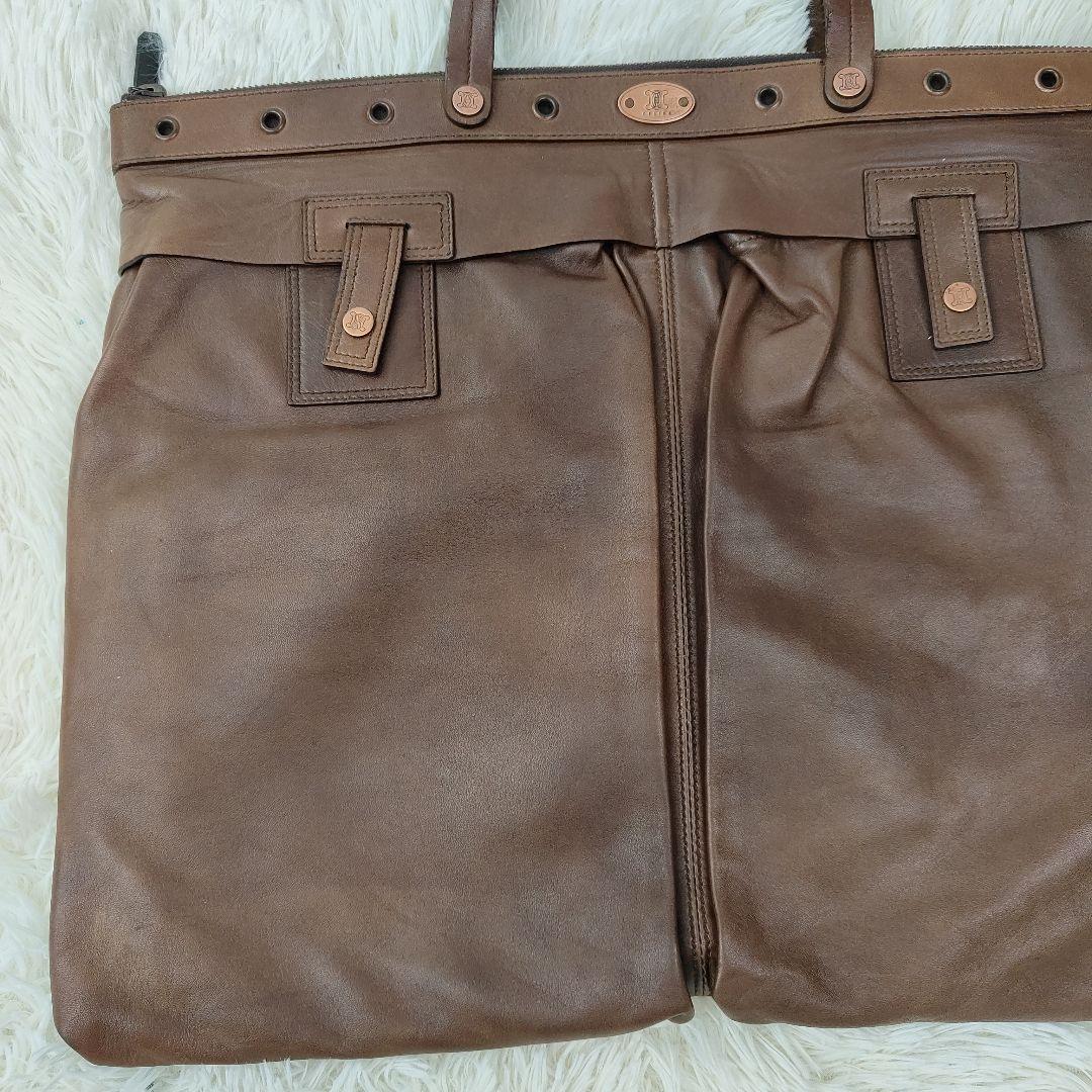 CELINE　トートバッグ　A4収納可能 レザー　トリオンフ