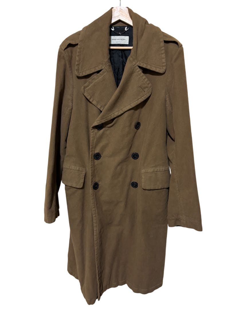 【名作】DRIES VAN NOTEN 20AW モールスキンダブルコート 48