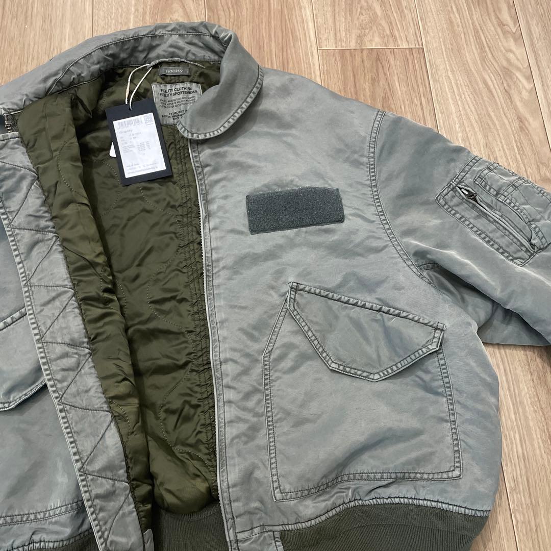 aaa Fidelity フライトジャケット カーキ Lサイズ
