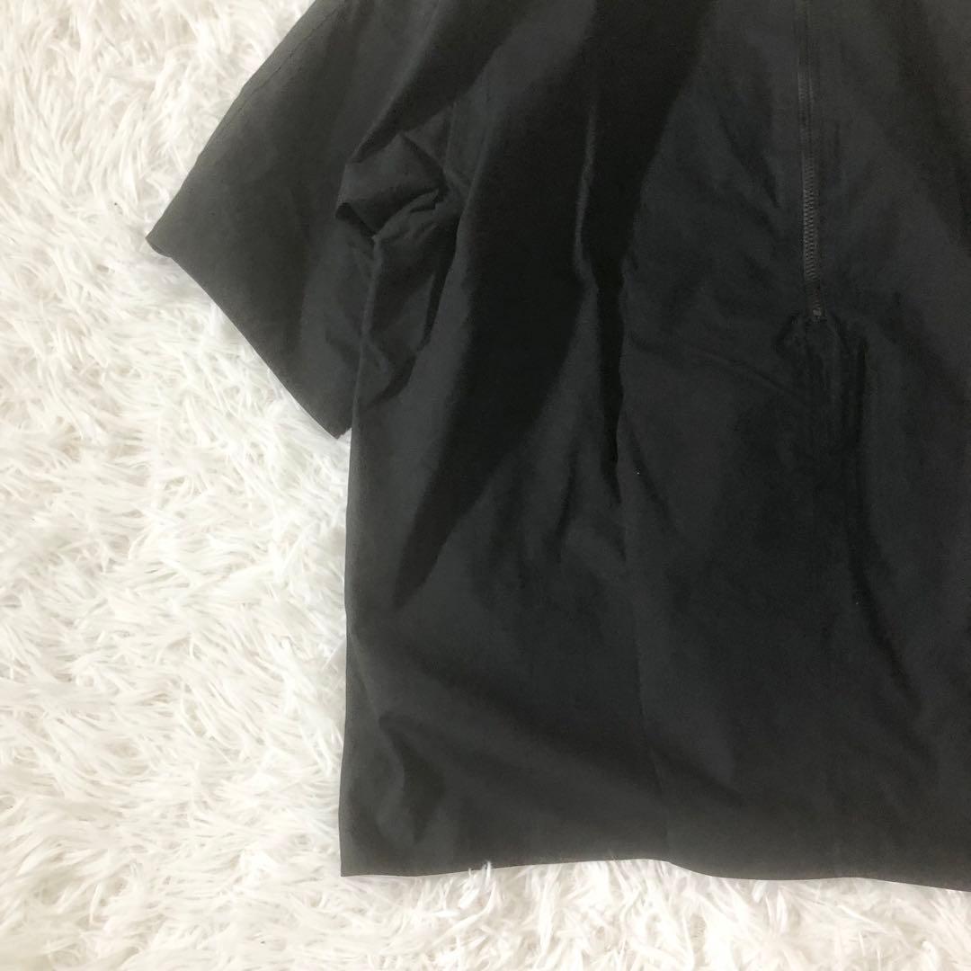 ブラミンク 半袖ブラウス M CO CN K/SL B/ZIPSSL ブラック