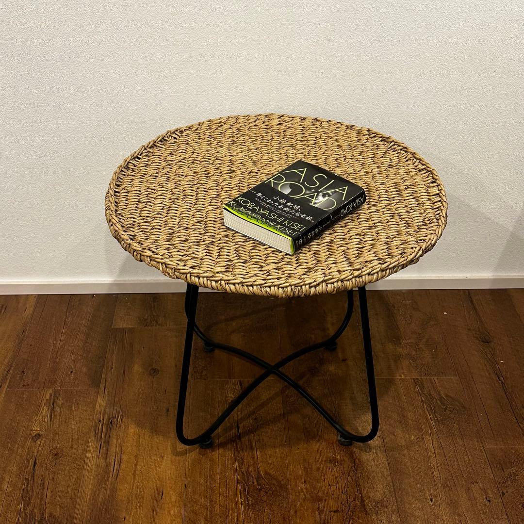 【訳あり】シンセティックラタンサイドテーブルΦ55×h47cm通常55,000円