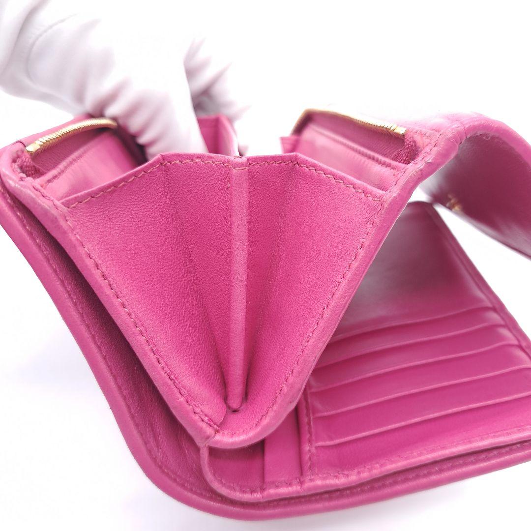 MIU MIU ミュウミュウ マテラッセ 二つ折 財布 ピンク