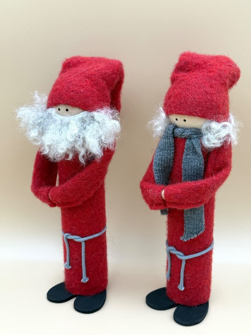 北欧 トムテ サンタ ペア 22cm スウェーデン製 クリスマスオブジェ