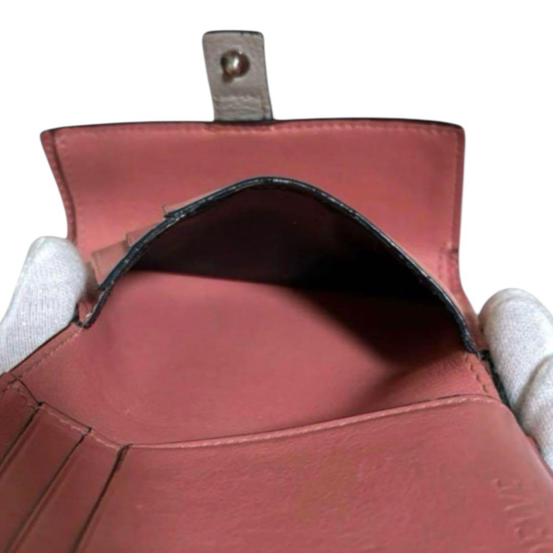 人気　ロエベ　折り財布　バーティカルウォレット　スモール　レザー　トリカラー