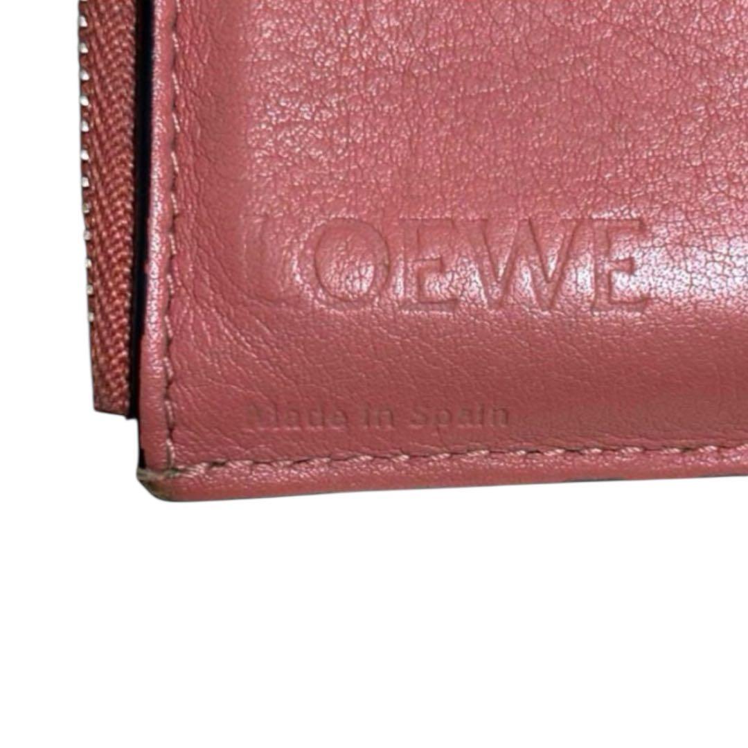 人気　ロエベ　折り財布　バーティカルウォレット　スモール　レザー　トリカラー