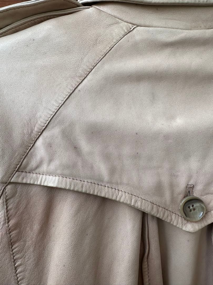 ドルチェ&ガッパーナ◻︎トレンチ風ショートジャケット　ヴィンテージ 豹柄 本革