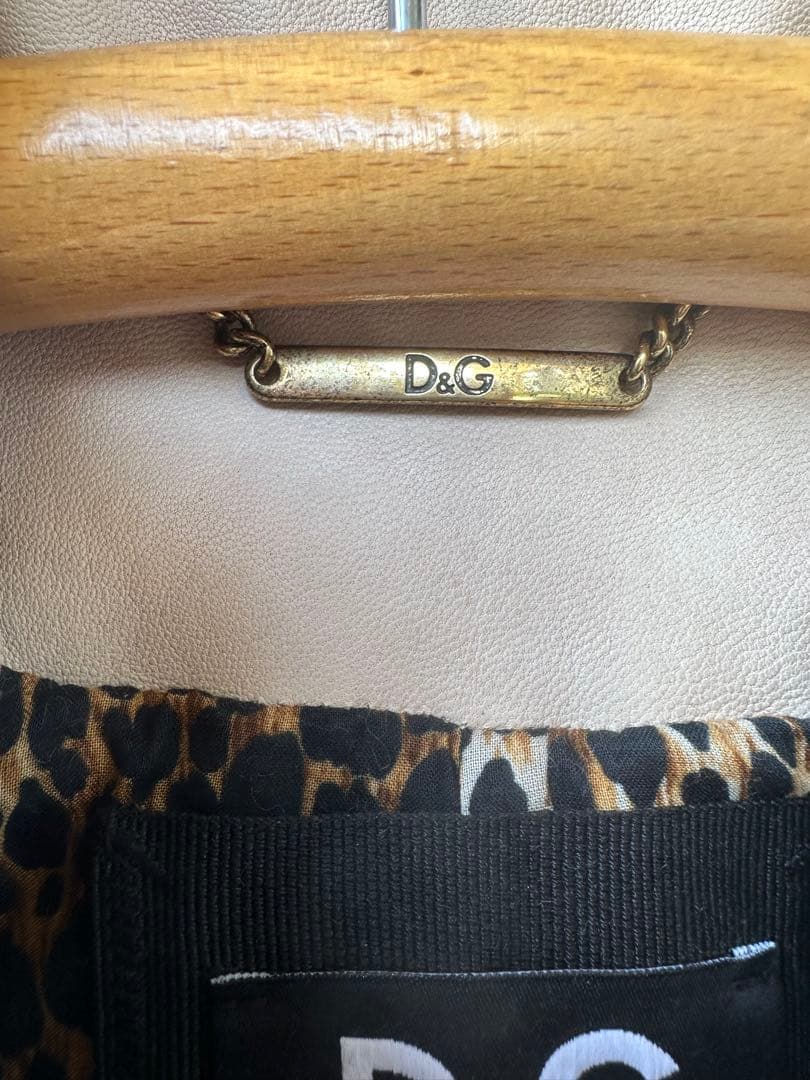 ドルチェ&ガッパーナ◻︎トレンチ風ショートジャケット　ヴィンテージ 豹柄 本革