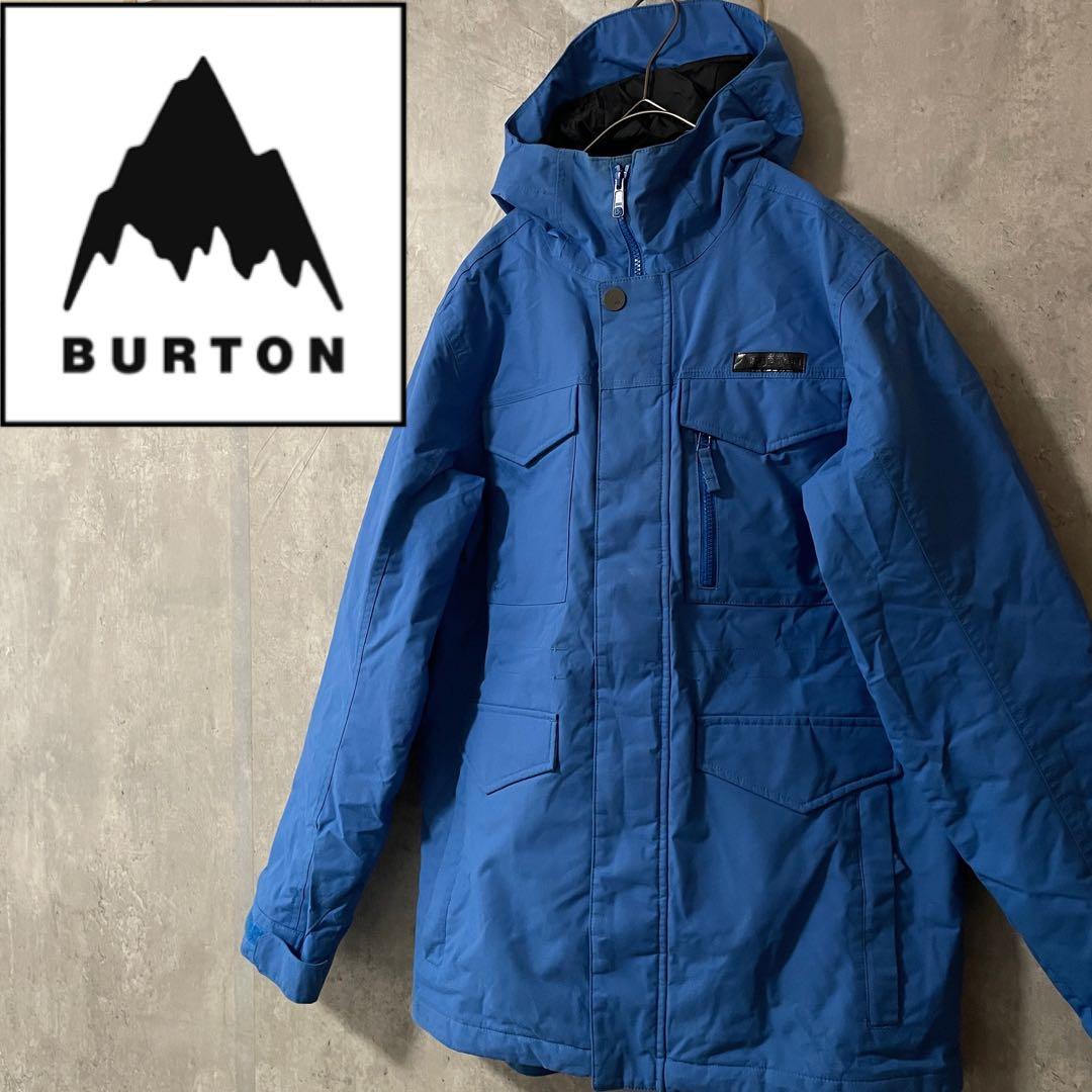 Burtonバートンスキーウェアスノーボードジャケットパーカーフード付き青ブルー