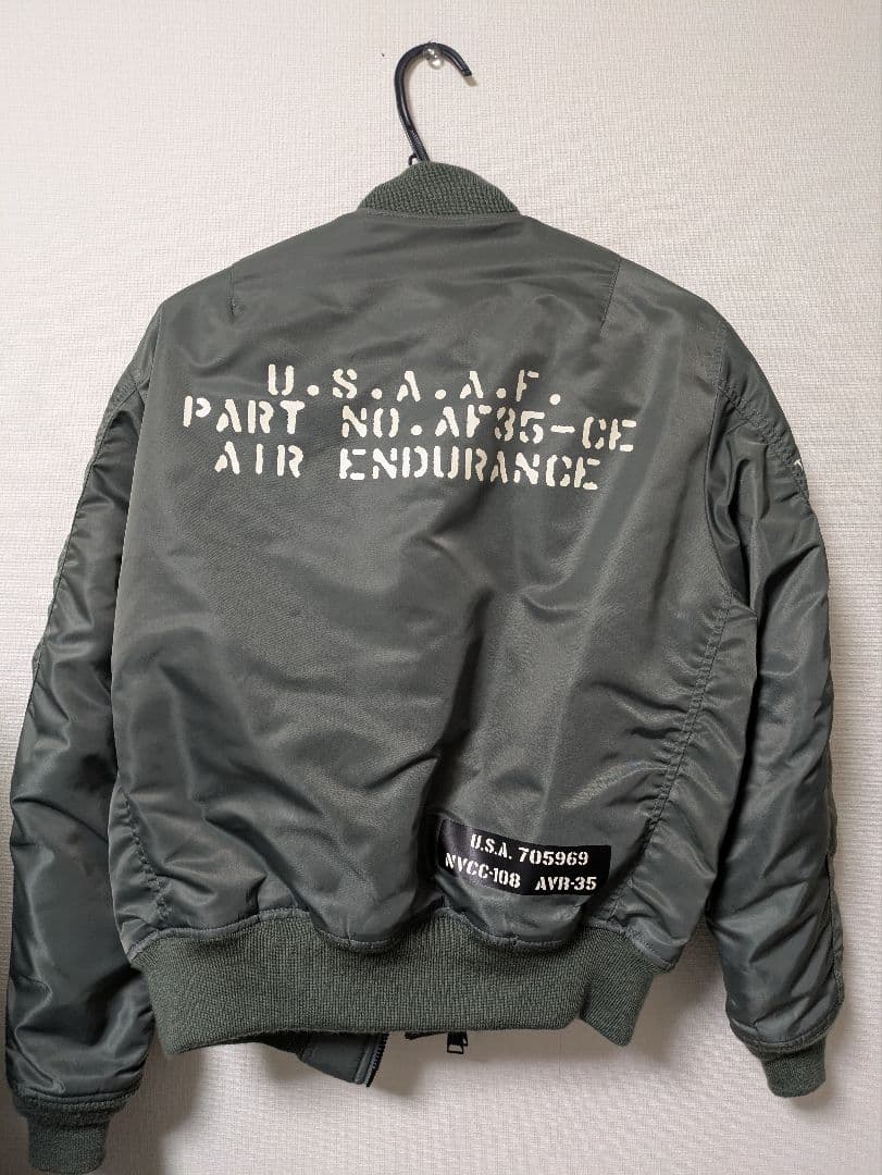 MA-1 フライトジャケット グレー オレンジ　リバーシブル