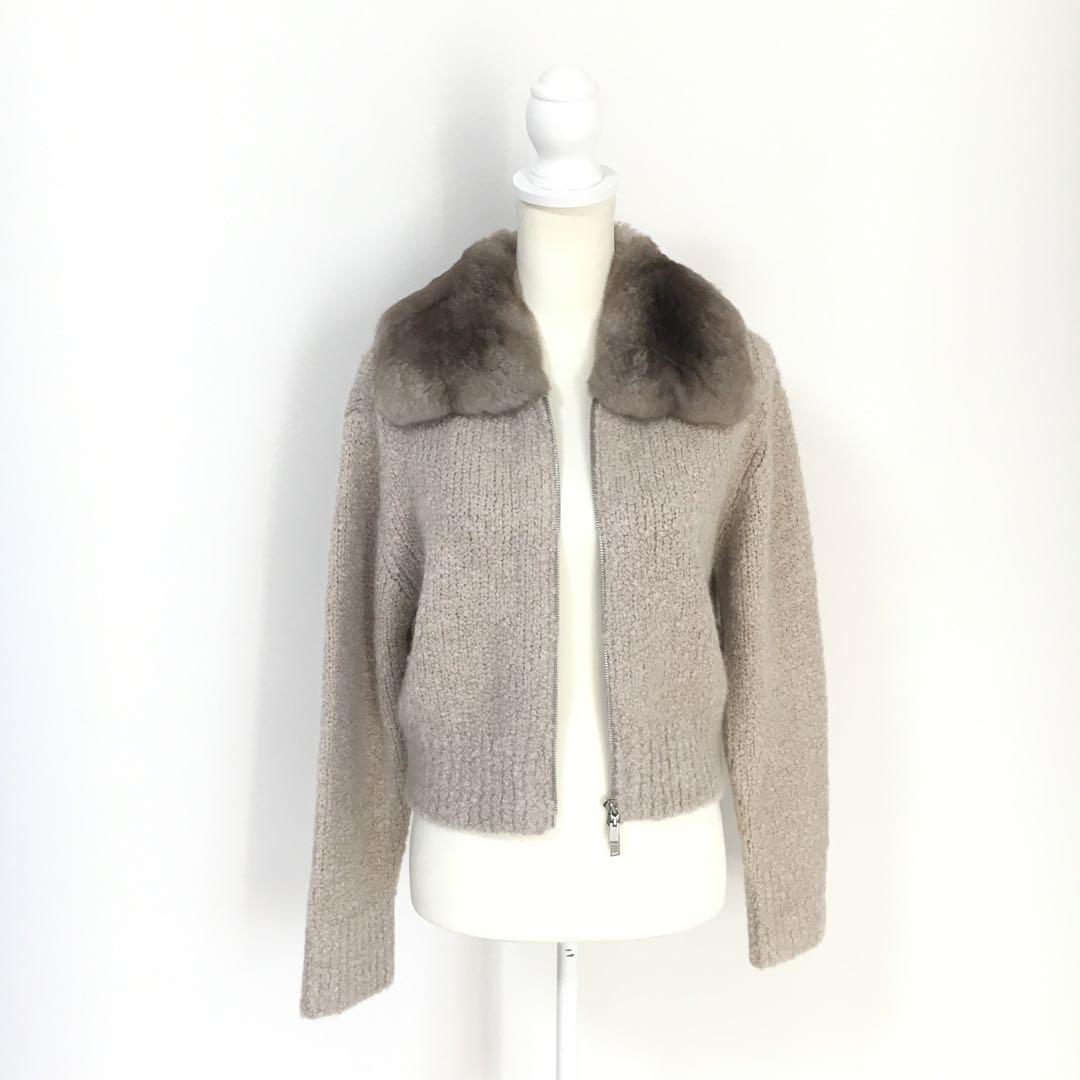 美品　定価45万円　FOXEY フォクシー　カシミヤ　ファー　カーディガン　40