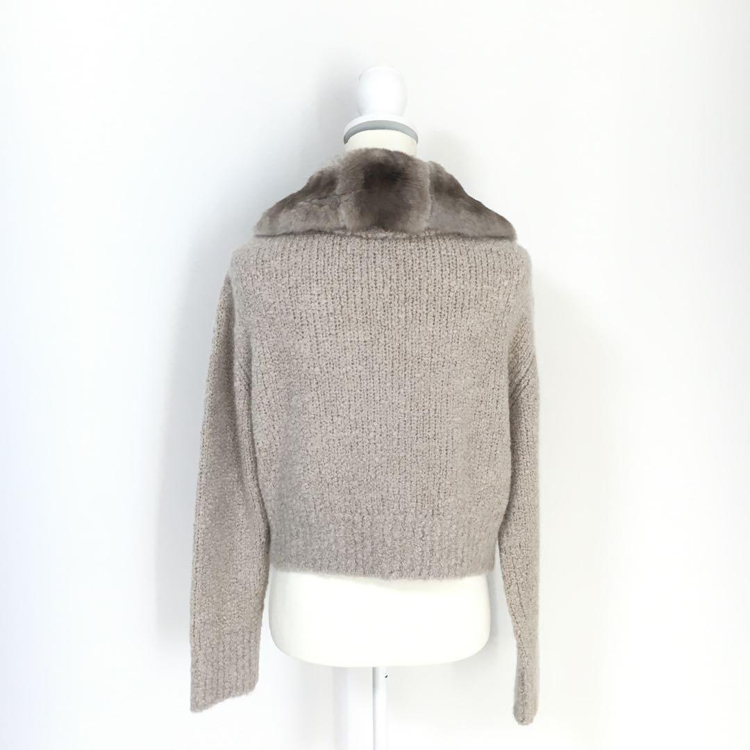 美品　定価45万円　FOXEY フォクシー　カシミヤ　ファー　カーディガン　40