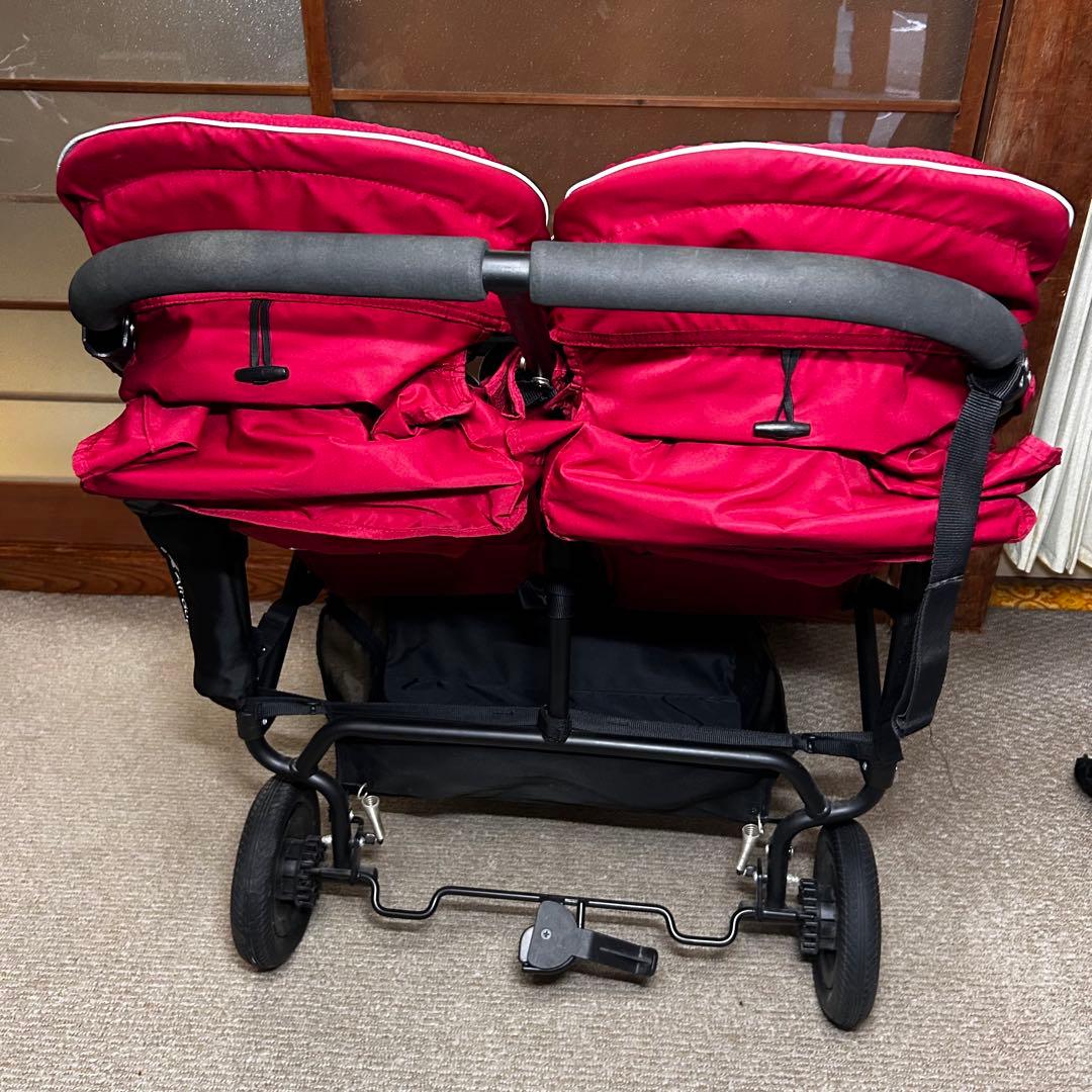 美品 エアバギーAirBuggyココダブル ベビーカー 2人乗り チェリーレッド