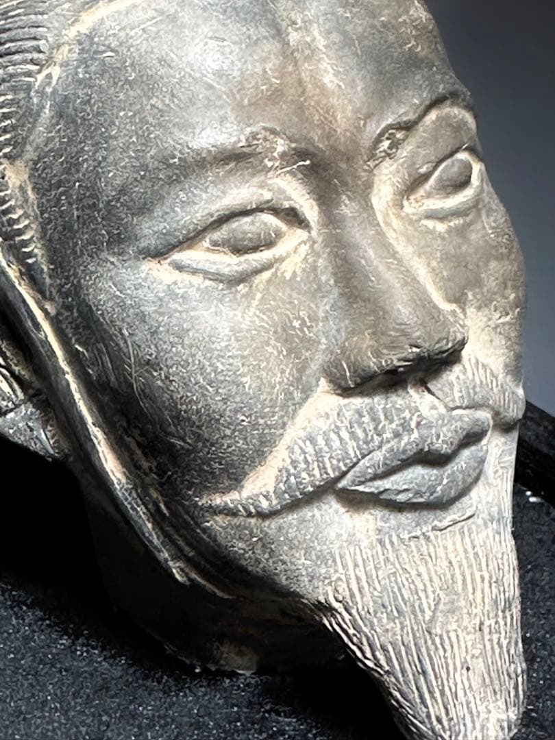 中国　古代　美術品　武官文官　俑　発掘品　頭部