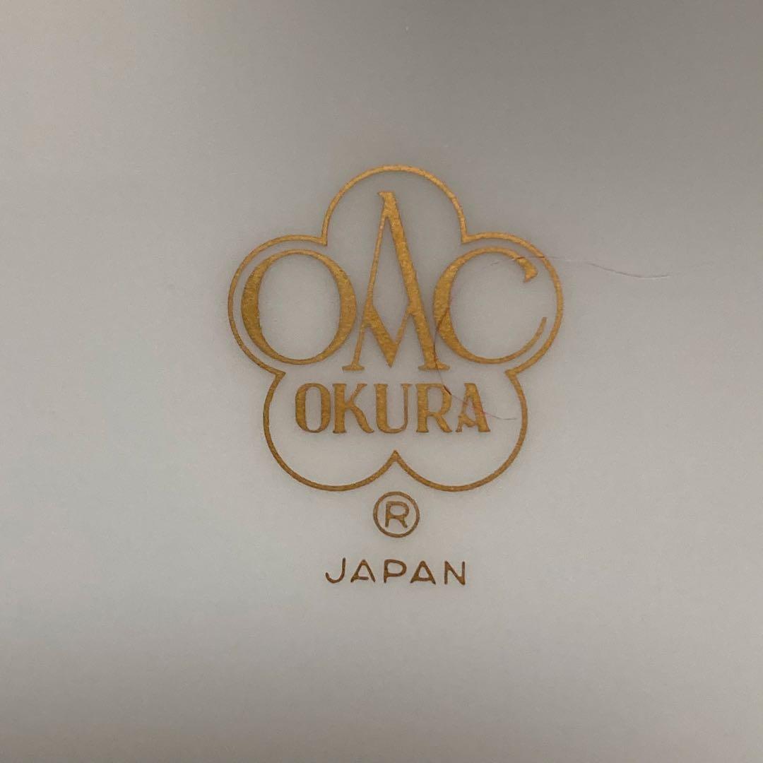 【新品未使用】大倉陶園 金白金蝕ぶどう唐草 楕円大皿 オードブル皿