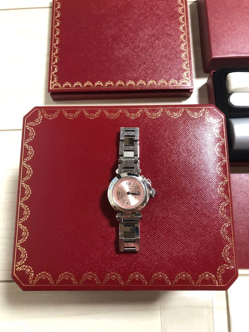 タイムセール！美品♡証明書、新品ベルト付き！カルティエ♡ミスパシャ♡ピンク