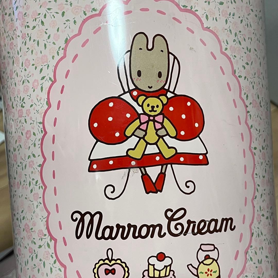 【希少】マロンクリーム　ゴミ箱　1994年　平成レトロ　くろがね　レトロ缶