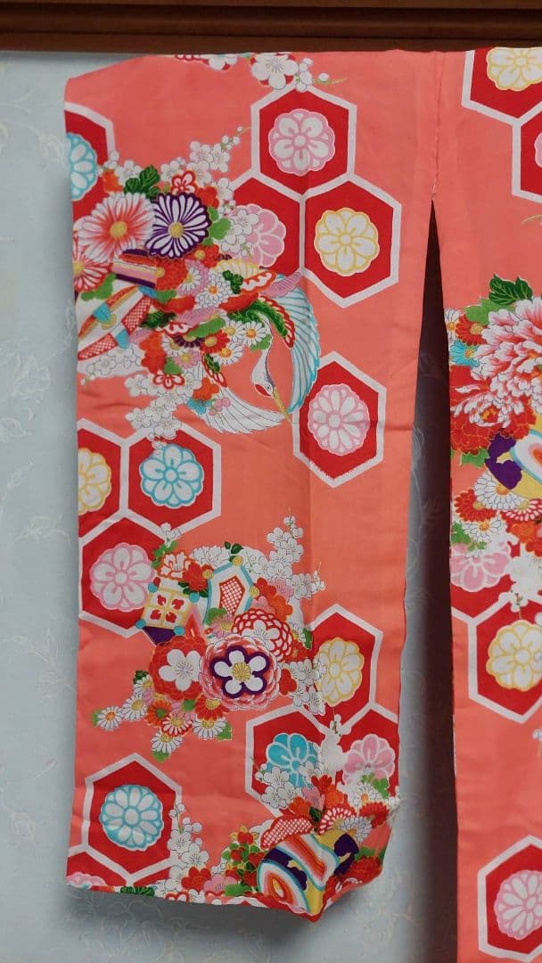 NA4アンティーク子供着物七五三正絹着丈100センチ裄丈52センチ