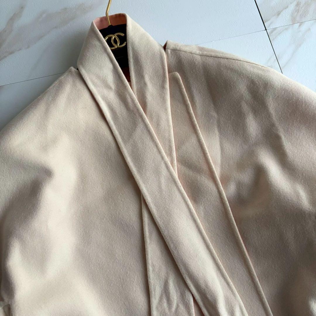 美品◆トゥモローランド ダブルフェイス リバー ノーカラー ロングコート 36