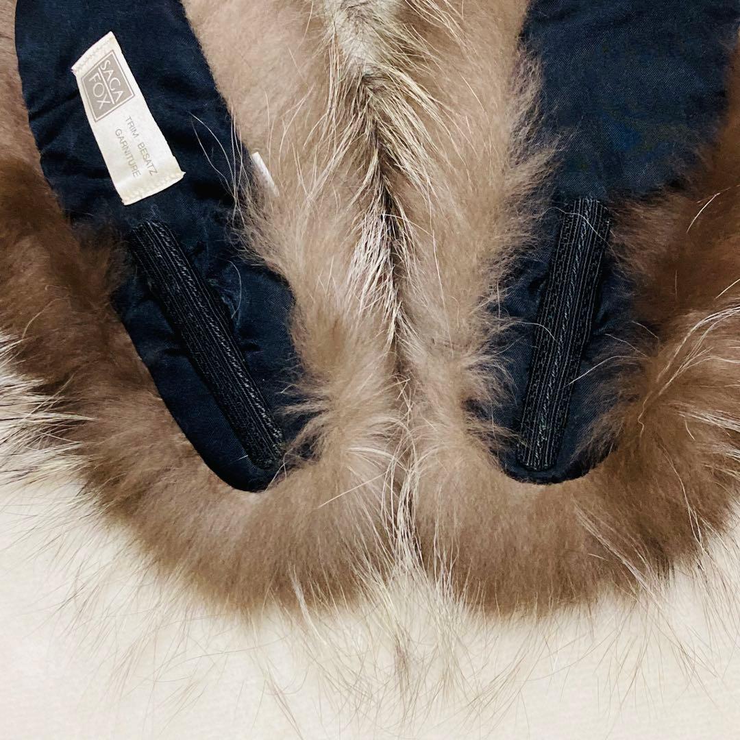 SAGA FOX フォックスファー 高品質 ショール ブラウン シルバー