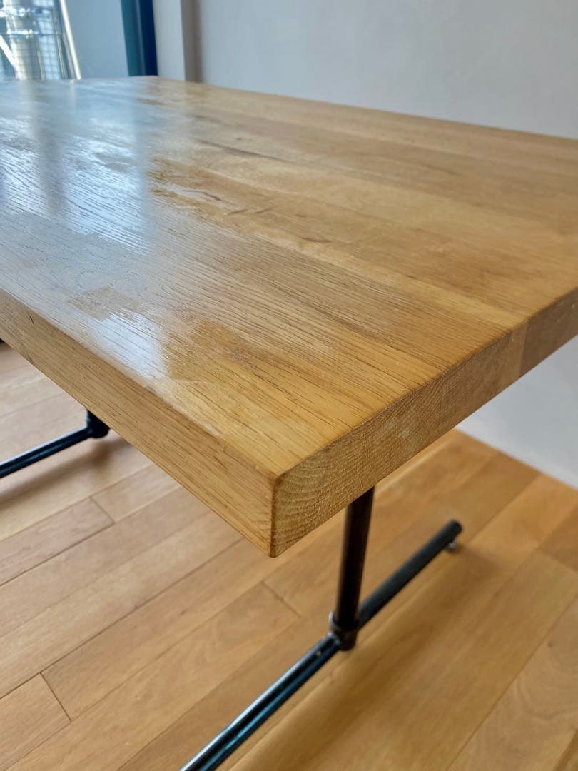 オーク無垢材　ダイニングテーブル　w110×d70×h65cm