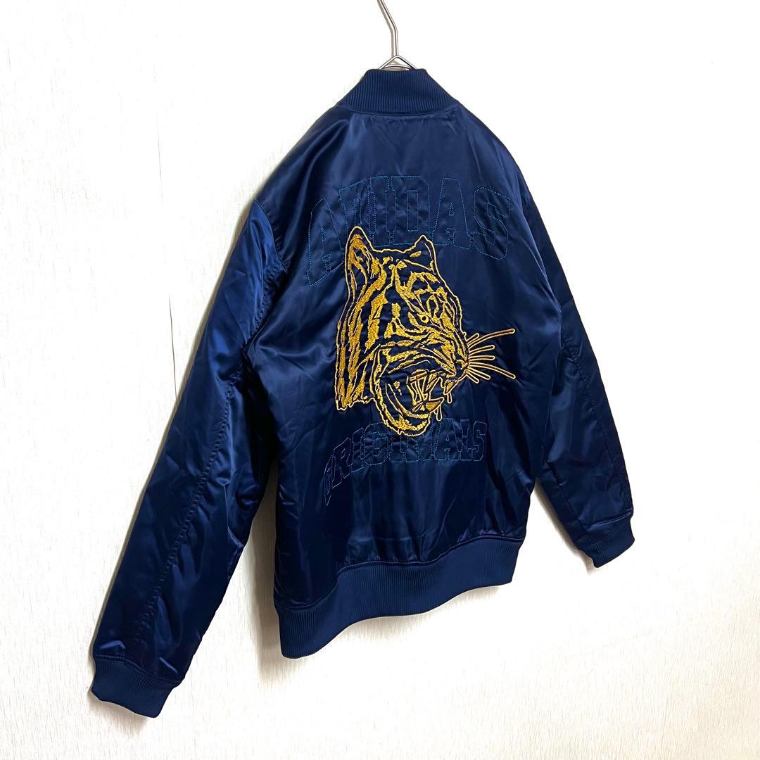 【超希少‼️】美品 adidas ボンバージャケット スカジャン M 紺 古着