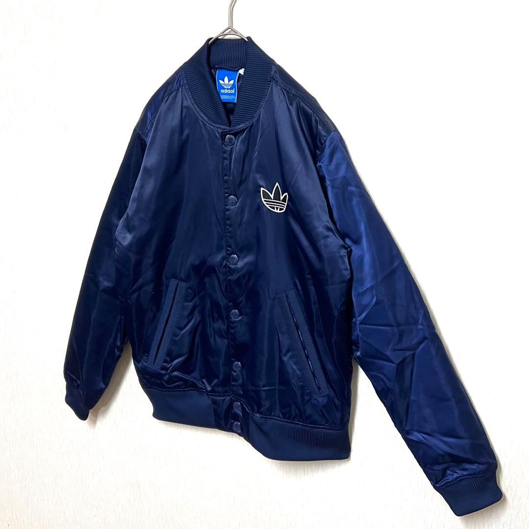 【超希少‼️】美品 adidas ボンバージャケット スカジャン M 紺 古着