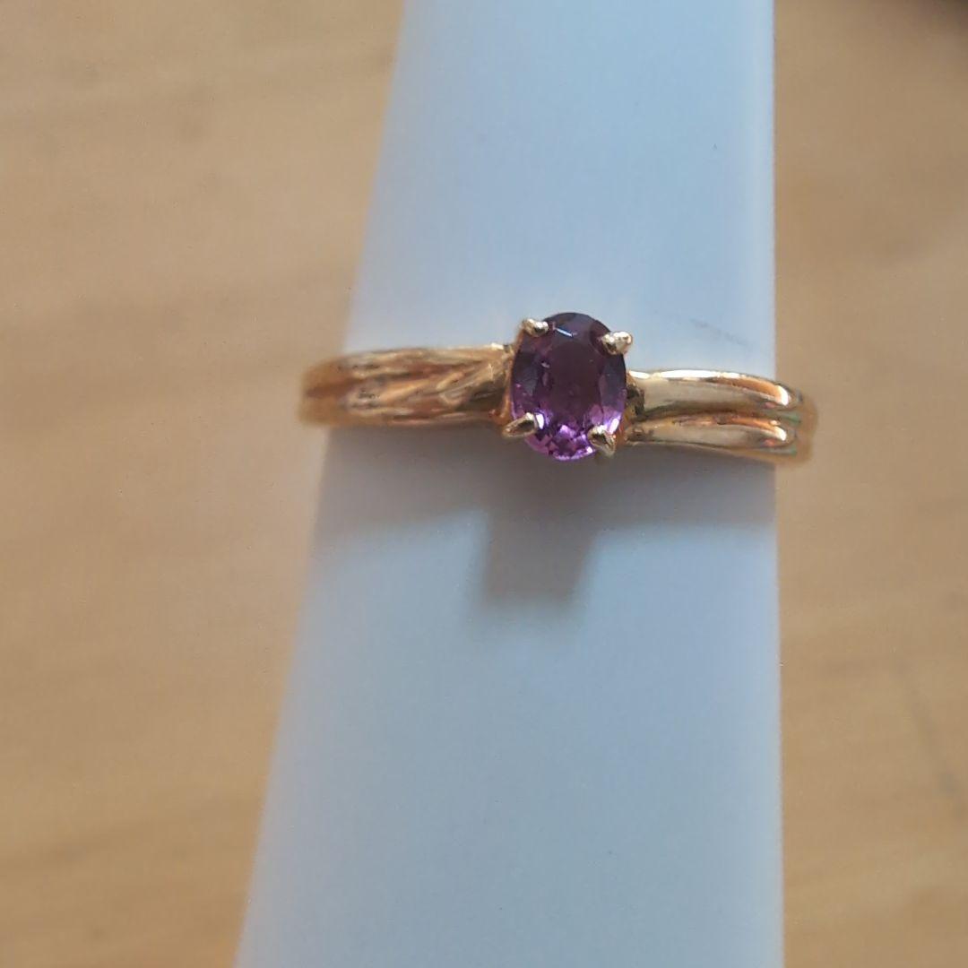 ゴールド　アメジスト リング