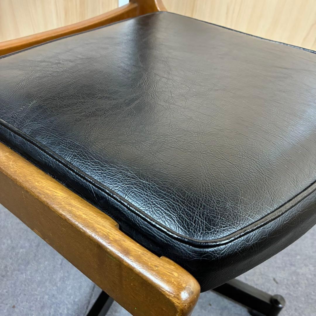 【送料込】マルニ木工　オールドマルニ　チェア 書斎椅子　孔雀印　ヴィンテージ