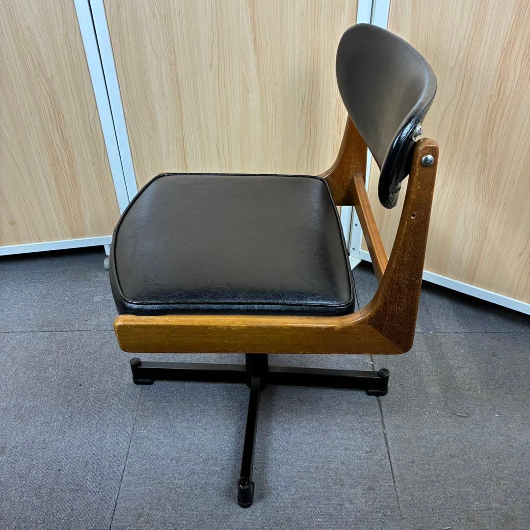 【送料込】マルニ木工　オールドマルニ　チェア 書斎椅子　孔雀印　ヴィンテージ