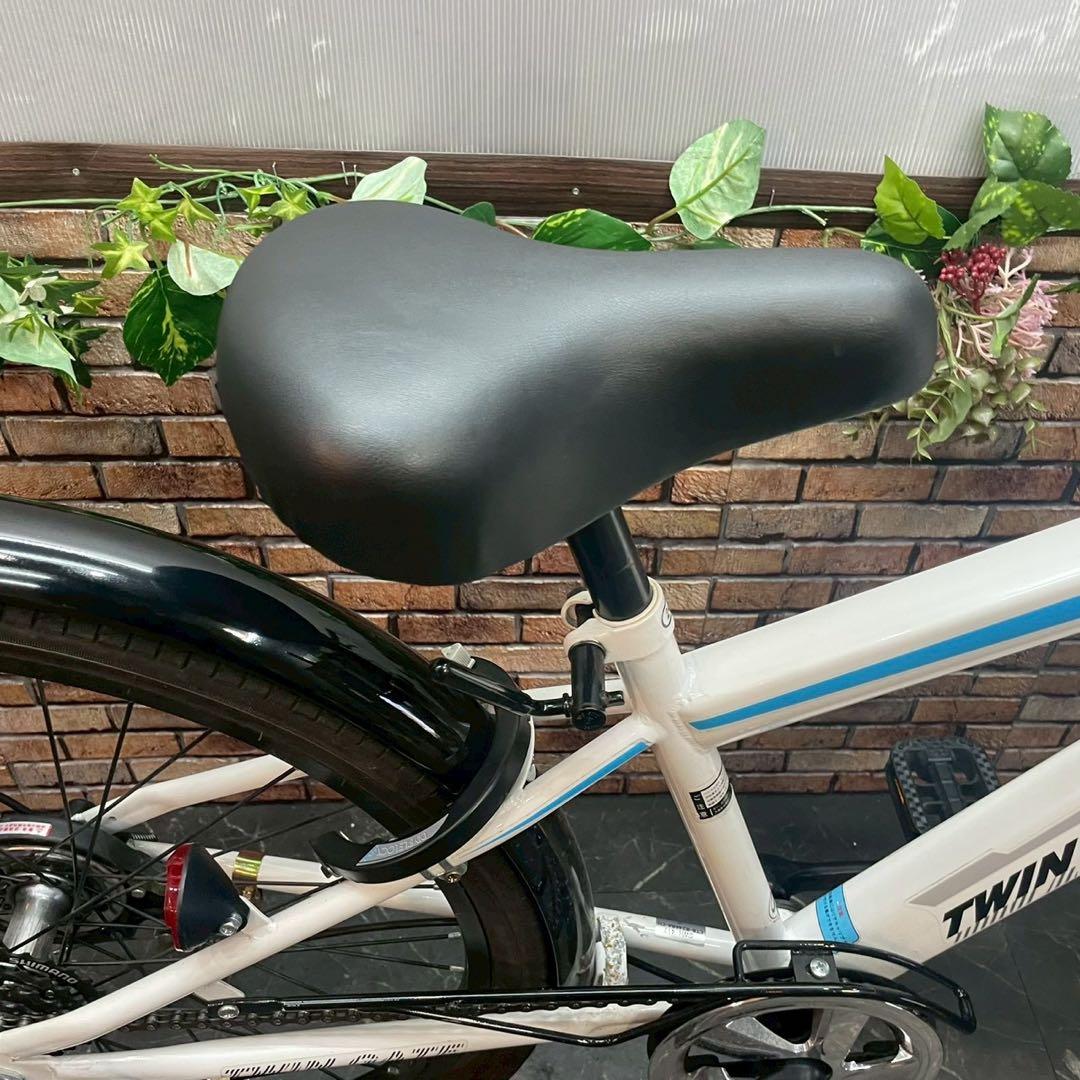 【65】子供用自転車 子供車TWIN GATE ホワイト 24インチ