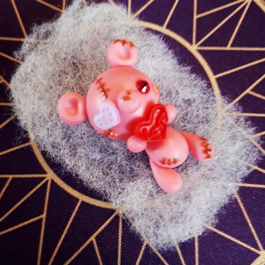 つぎはぎピンクくま★