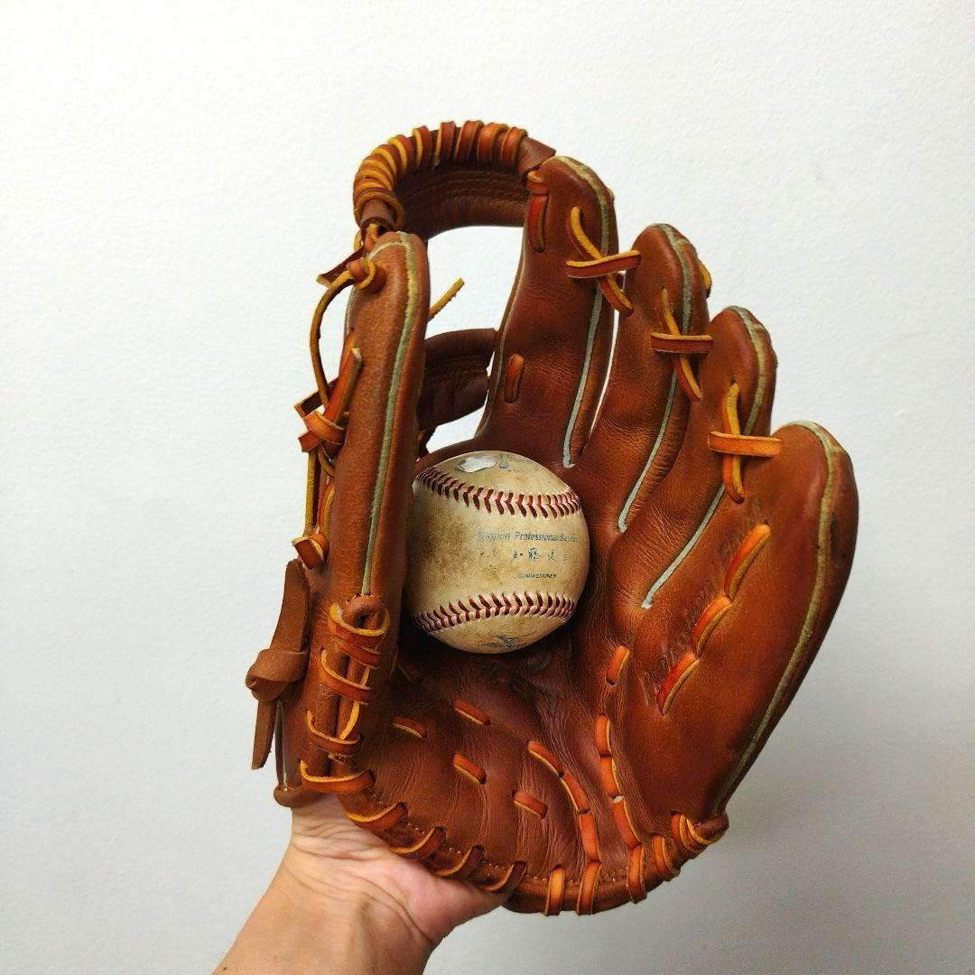 408 ZETT ビンテージ 希少 型抜群 即戦力 軟式 内野手用グローブ